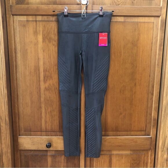 Spanx Faux Leather Moto Leggings - Picture 2 of 4